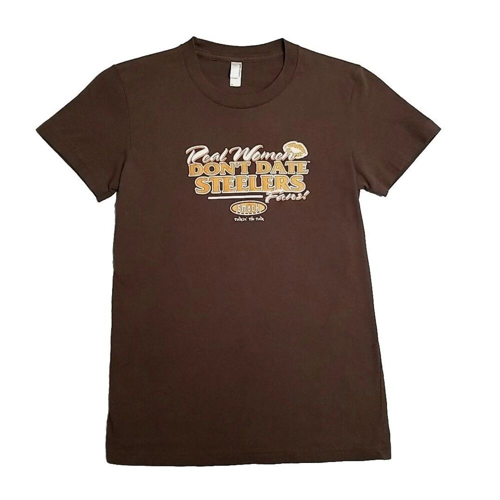 AMERICAN APPAREL /Brown Anti Steelers Smack Talkin T- Shirt Medium Size